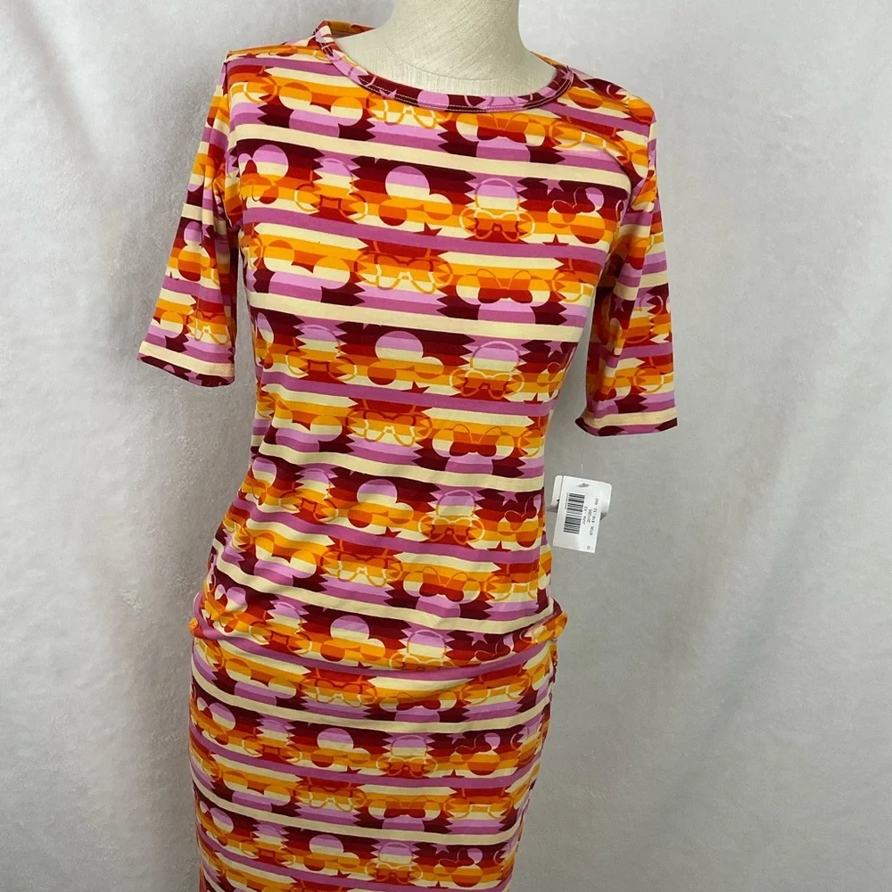 Lularoe Julia Disney Dress Size XS - NWT - Mickey Minnie Mouse - Picture 2 of 6